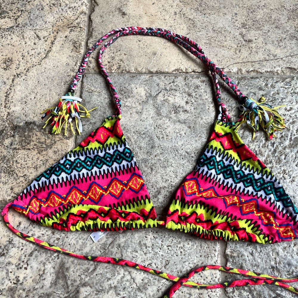 3 for $20!!!! Nanette Lepore Vibrant Multicolor Bikini Top S